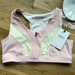 NWT perfect moment vale rainbow top pink sz M